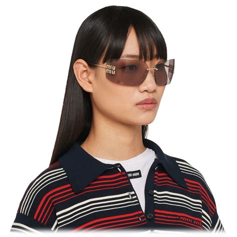 miu miu rimless sunglasses|miu miu runway sunglasses.